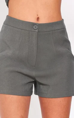 Sale PrettyLittleThing Tall Tailored Shorts Khaki