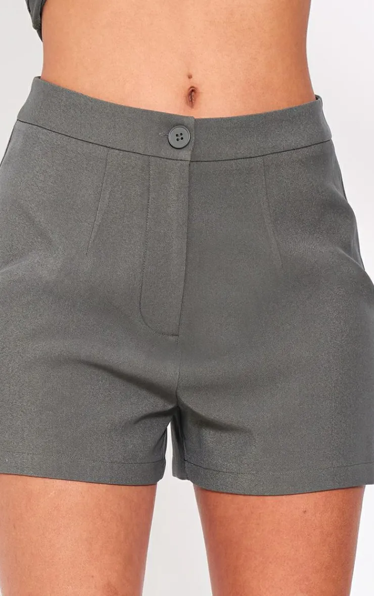 Sale PrettyLittleThing Tall Tailored Shorts Khaki