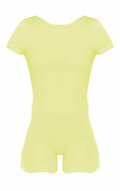 Tall Lemon Snatched Sculpt Scoop Open Back Romper