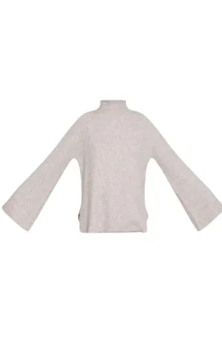 Hot PrettyLittleThing Tall Light Luxe Rib Knit Oversized Sweater Brown