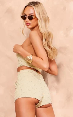 Clearance PrettyLittleThing Tall Textured Bralette Light Khaki