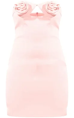 Tall Rose Bust Detail Mini Dress-PrettyLittleThing Outlet