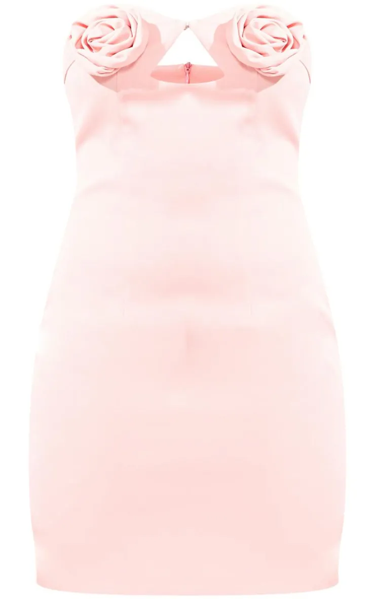 Tall Rose Bust Detail Mini Dress-PrettyLittleThing Outlet