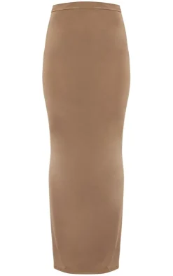 Outlet PrettyLittleThing Tall Midaxi Skirt mocha brown