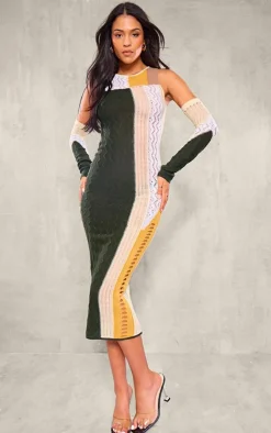 Tall Green Knit Midi Dress With Matching Sleeves-PrettyLittleThing Discount