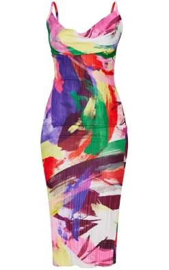 Tall Plisse Strappy Midi Dress-PrettyLittleThing Discount