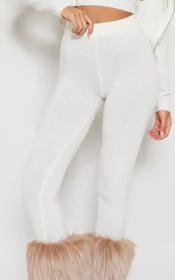 Best PrettyLittleThing Tall Marl Knit Leggings Oatmeal