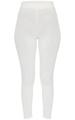 Best PrettyLittleThing Tall Marl Knit Leggings Oatmeal