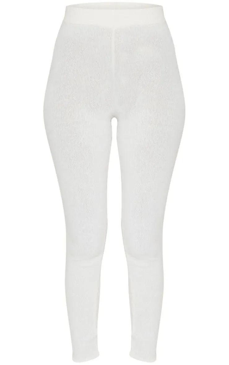 Best PrettyLittleThing Tall Marl Knit Leggings Oatmeal