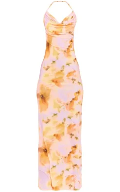 Tall Floral Print Cowl Neck Maxi Dress-PrettyLittleThing Hot