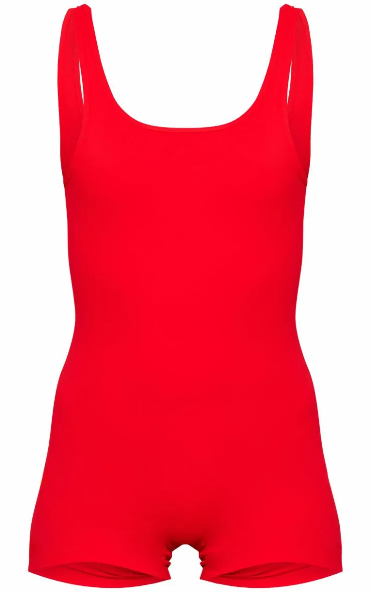 PrettyLittleThing Snatched*Tall Snatched Sculpt Open Back Romper