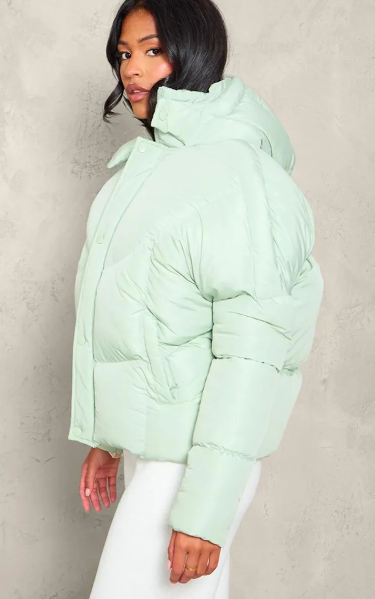PrettyLittleThing Puffer Jackets*Tall Oversized Curved Panel Wadded Puffer Jacket
