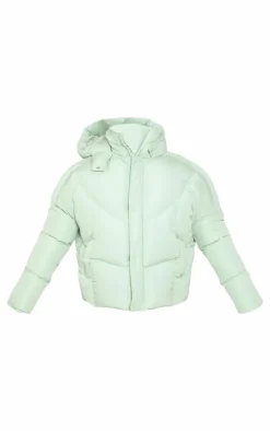 PrettyLittleThing Puffer Jackets*Tall Oversized Curved Panel Wadded Puffer Jacket