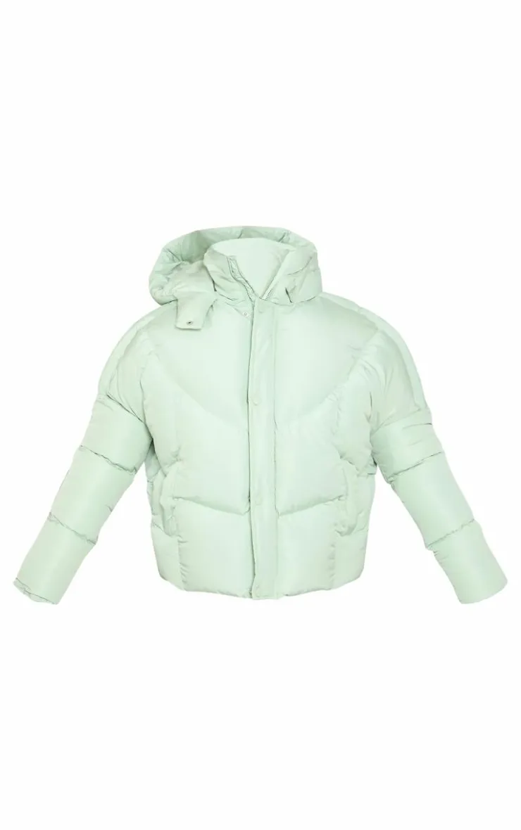 PrettyLittleThing Puffer Jackets*Tall Oversized Curved Panel Wadded Puffer Jacket