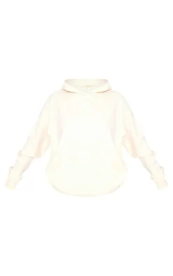 Clearance PrettyLittleThing Tall Premium Sports Academy Puff Print Oversized Hoodie Sand