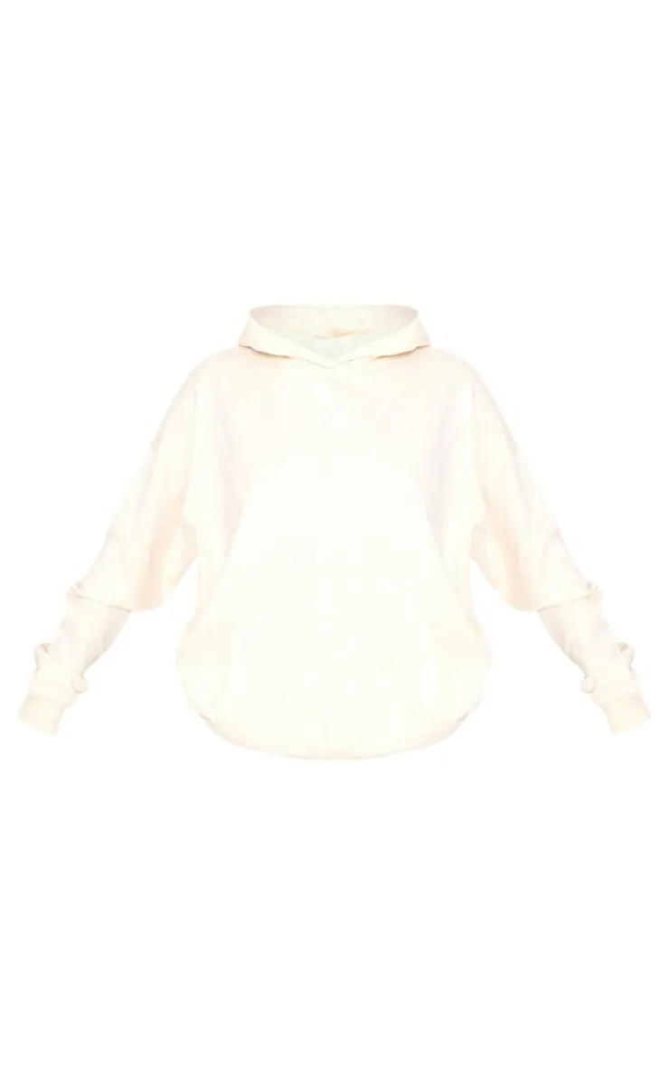 Clearance PrettyLittleThing Tall Premium Sports Academy Puff Print Oversized Hoodie Sand