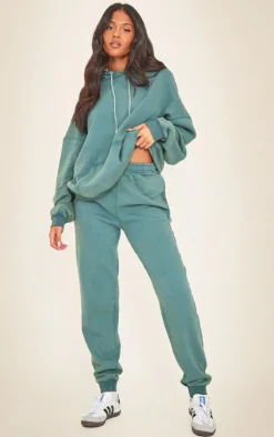 Clearance PrettyLittleThing Tall Washed Oversized Hoodie Sea Green