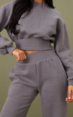 Best PrettyLittleThing Tall Cropped Oversized Sweatshirt Steel Blue