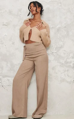 PrettyLittleThing Sweaters*Tall Brushed Knit Collared Cropped Sweater