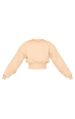 Clearance PrettyLittleThing Tall Cropped Sweatshirt Stone