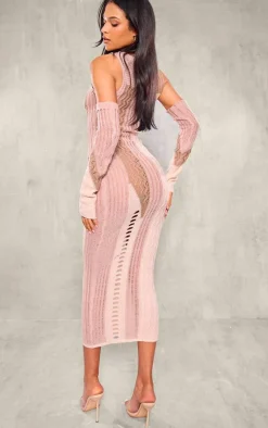 Tall Knit Midi Dress With Matching Sleeves-PrettyLittleThing Outlet