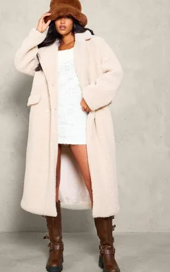 PrettyLittleThing Winter Coats & Jackets*Tall Longline Borg Coat
