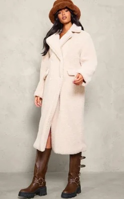 PrettyLittleThing Winter Coats & Jackets*Tall Longline Borg Coat