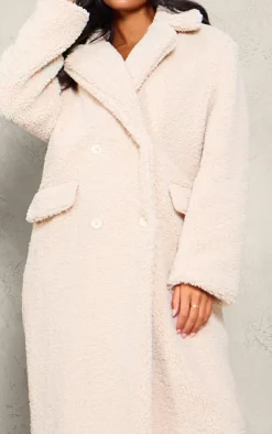 PrettyLittleThing Winter Coats & Jackets*Tall Longline Borg Coat