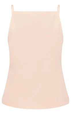 Sale PrettyLittleThing Tall Open Back Top Stone