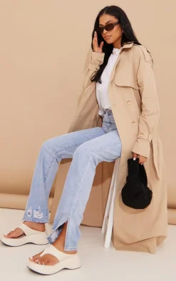 PrettyLittleThing Trench Coats*Tall Panel Detail Belted Trench Coat