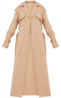 PrettyLittleThing Trench Coats*Tall Panel Detail Belted Trench Coat