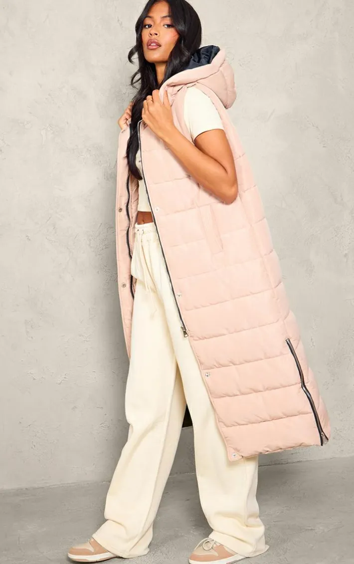 Tall Stone Panel Padded Longline Vest
