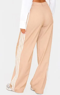 Tall Stone Side Stripe Tailored Wide Leg Pants