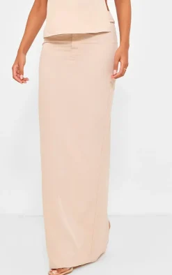 Best PrettyLittleThing Tall Tailored Maxi Skirt Stone