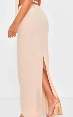 Best PrettyLittleThing Tall Tailored Maxi Skirt Stone