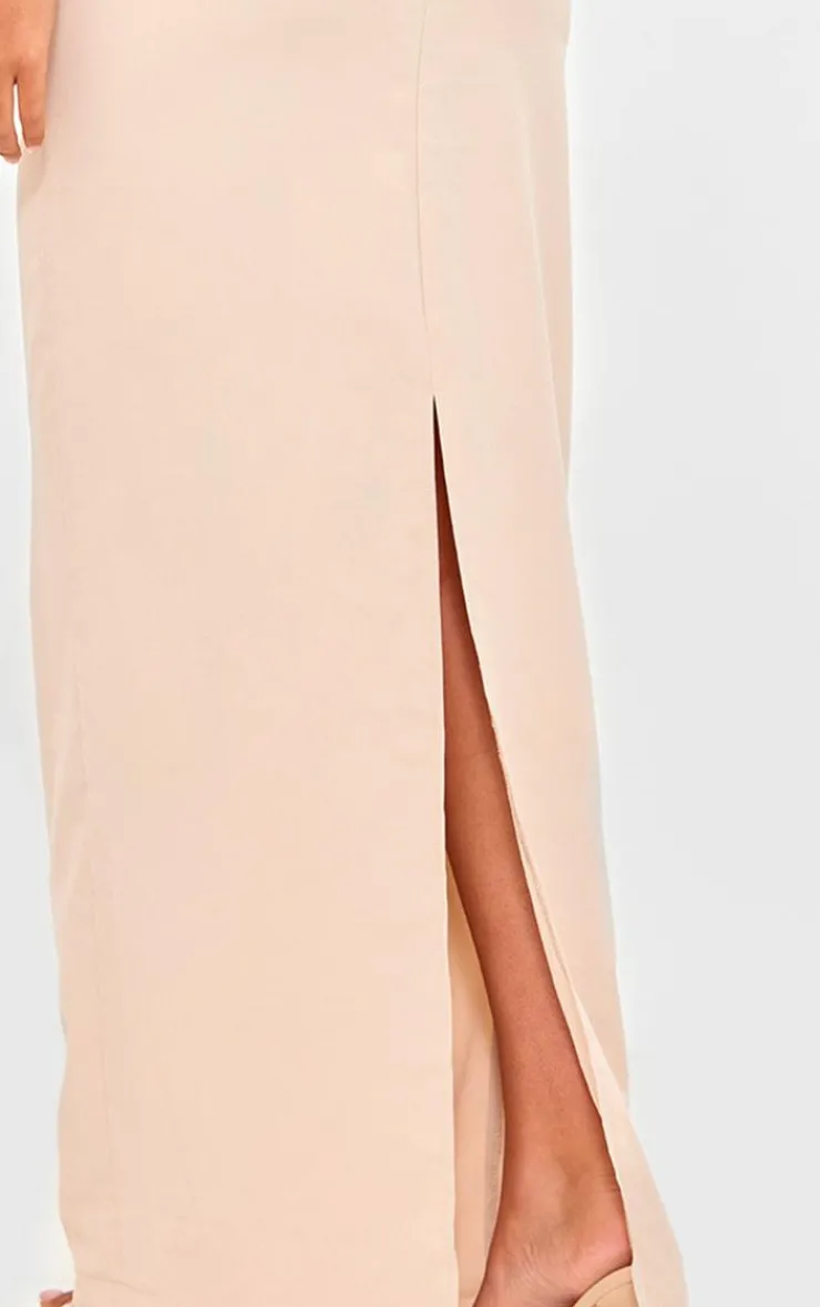 Best PrettyLittleThing Tall Tailored Maxi Skirt Stone