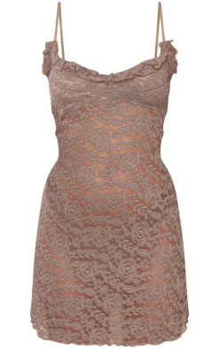 Tall Floral Lace Mini Dress-PrettyLittleThing Sale