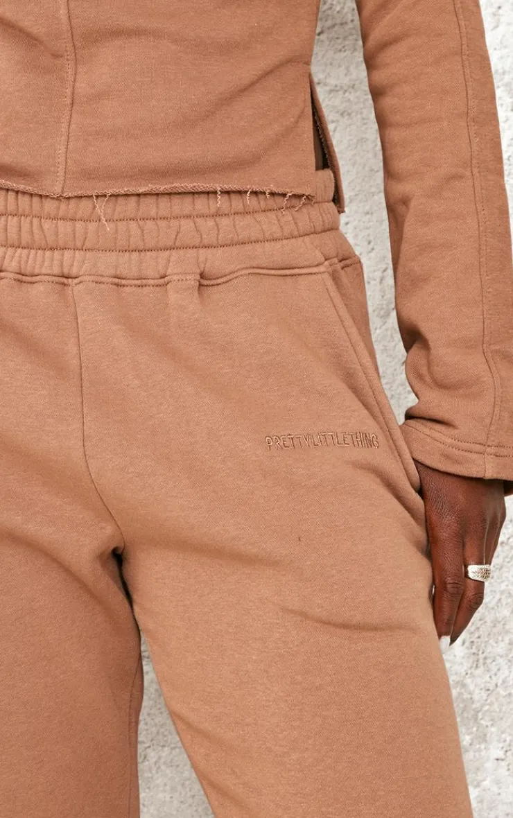 Best PrettyLittleThing Tall Low Rise Wide Leg Sweatpants Taupe