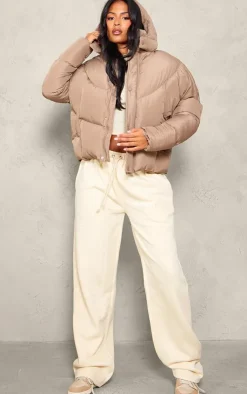PrettyLittleThing Puffer Jackets*Tall Oversized Curved Panel Wadded Puffer Jacket