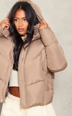 PrettyLittleThing Puffer Jackets*Tall Oversized Curved Panel Wadded Puffer Jacket