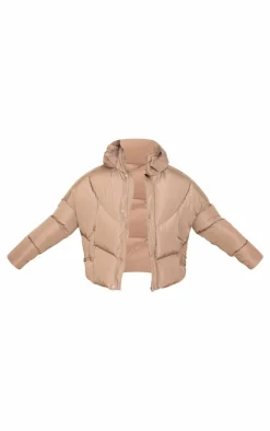 PrettyLittleThing Puffer Jackets*Tall Oversized Curved Panel Wadded Puffer Jacket