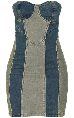 Tall Denim Mini Dress-PrettyLittleThing Sale