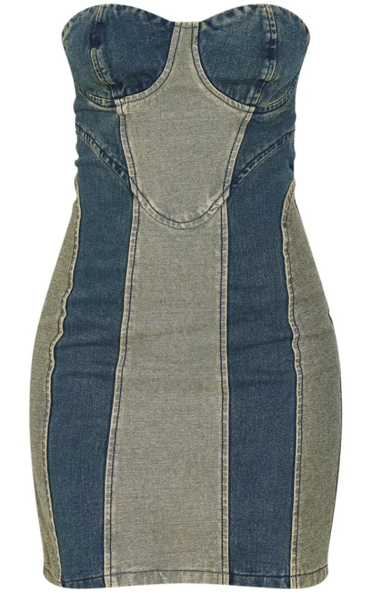 Tall Denim Mini Dress-PrettyLittleThing Sale