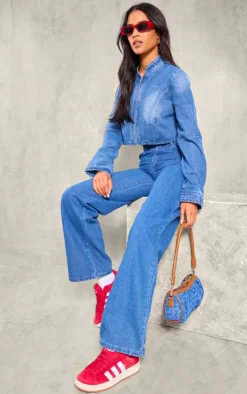 Hot PrettyLittleThing Tall Low Rise Mom Jeans Vintage Wash