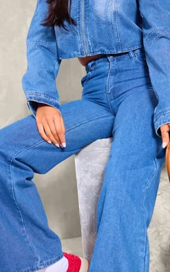 Hot PrettyLittleThing Tall Low Rise Mom Jeans Vintage Wash