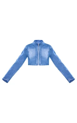 Best PrettyLittleThing Tall Zip Up Jacket Vintage Wash