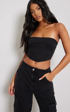 PrettyLittleThing Corsets*Tall Denim Corset
