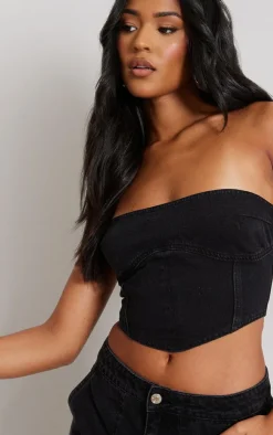 PrettyLittleThing Corsets*Tall Denim Corset