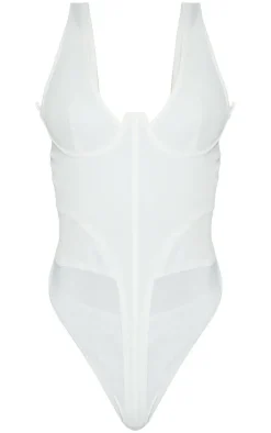 Tall Corset Detail Woven Bodysuit-PrettyLittleThing Discount