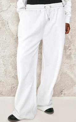 Clearance PrettyLittleThing Tall Double Waistband Wide Leg Sweatpant White